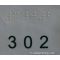 Emballage en braille Impression en braille étiquettes en plastique